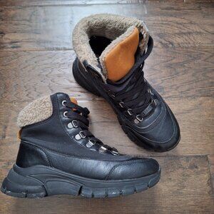 Mexx Black Lace Up Ankle Boots
